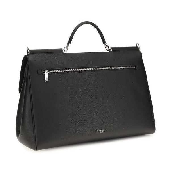 Black Calf Leather Bos Taurus Handbag
