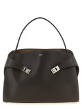 Brown Calfskin Shoulder Bag