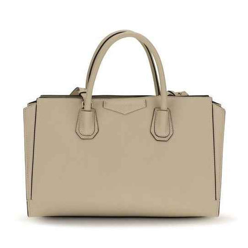 Beige Calf Leather Bos Taurus Handbag