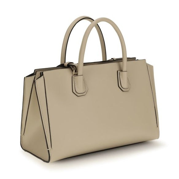 Beige Calf Leather Bos Taurus Handbag