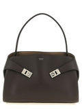 Brown Calfskin Shoulder Bag