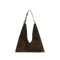 Brown Suede Leather Shoulder Bag