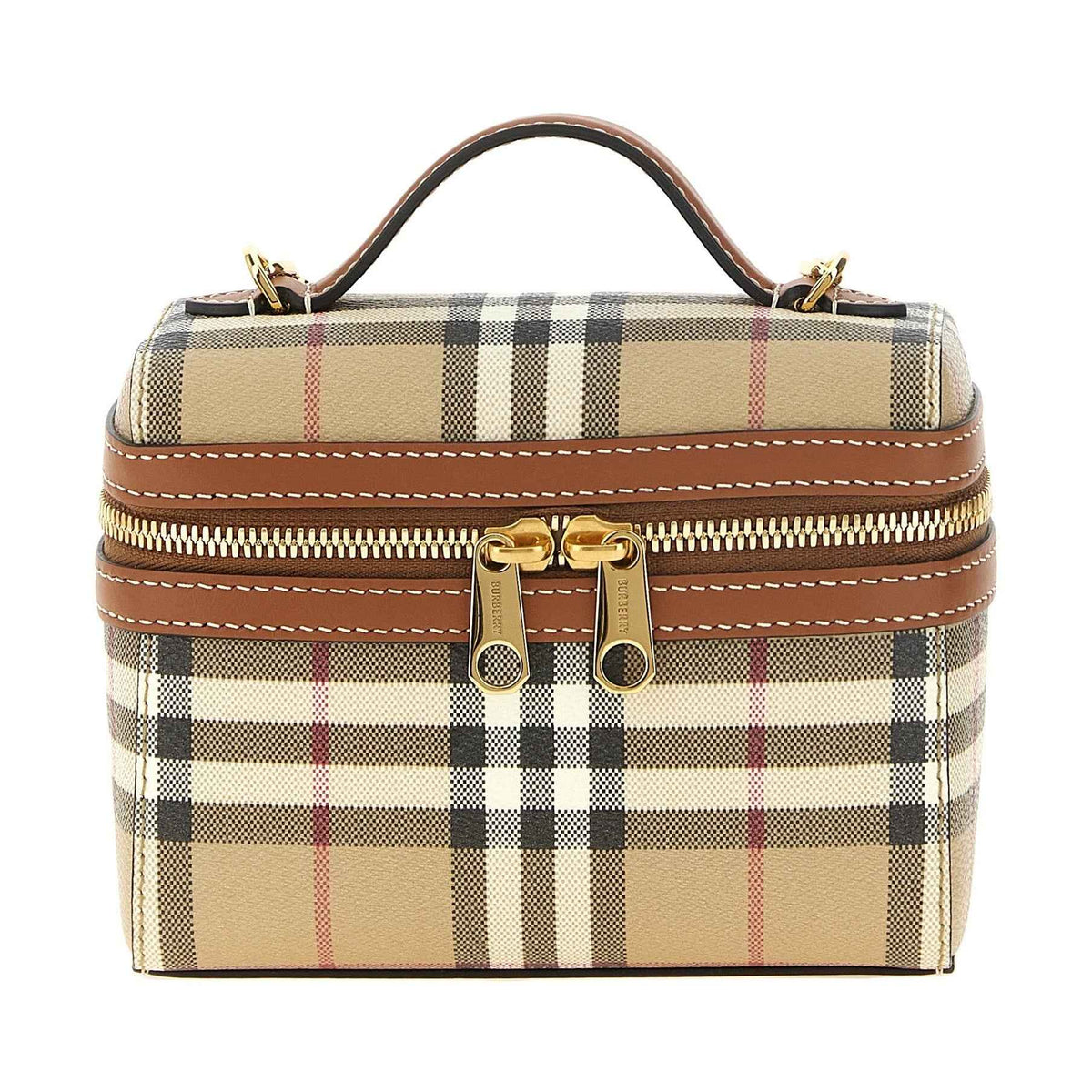 Beige Polyethylene Crossbody Bag