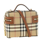 Beige Polyethylene Crossbody Bag