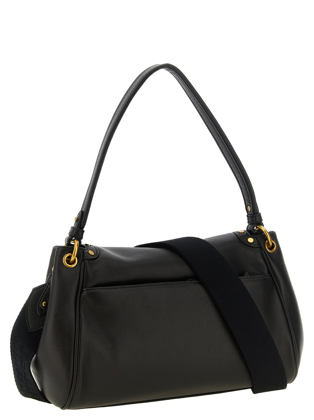Black Lamb Leather Shoulder Bag