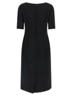 Black Virgin Wool Midi Dress