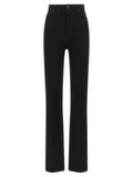 Black Elastane High-Waisted Jean