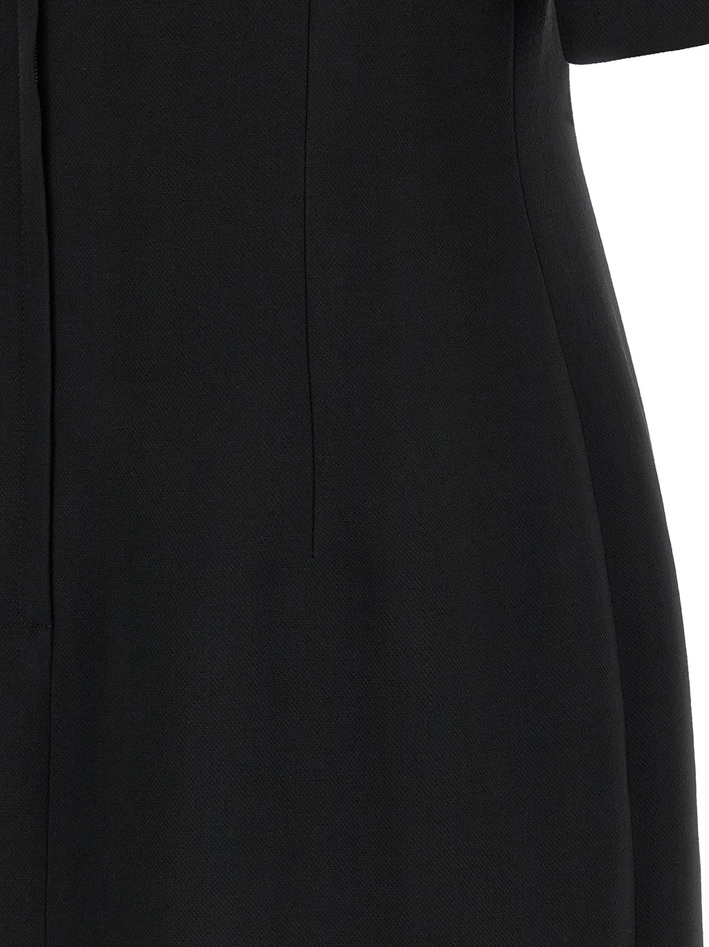 Black Virgin Wool Midi Dress