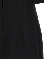 Black Virgin Wool Midi Dress