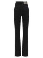 Black Elastane High-Waisted Jean