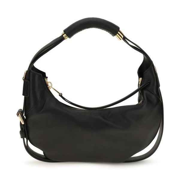 Black Calf Leather Bos Taurus Handbag