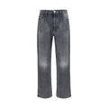 Black Cotton Relaxed Fit Jeans