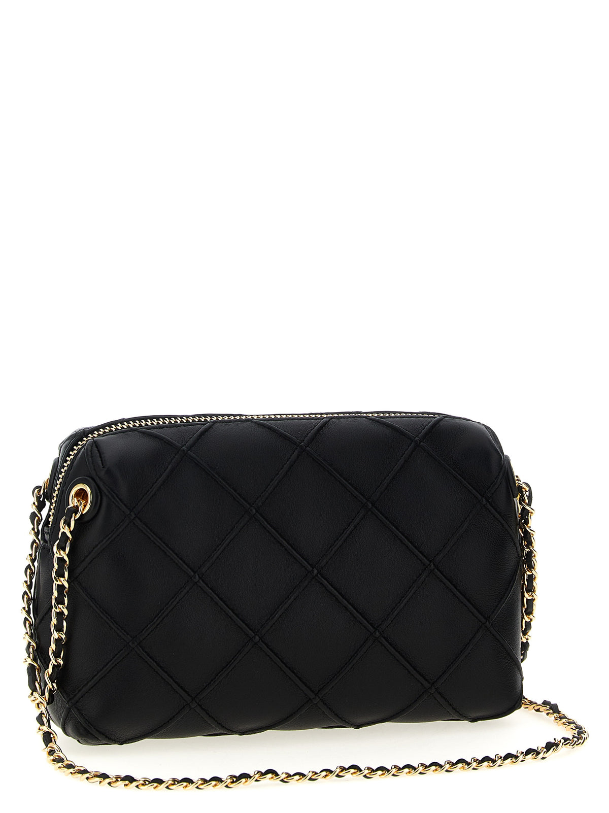 Black Lamb Leather Crossbody Bag