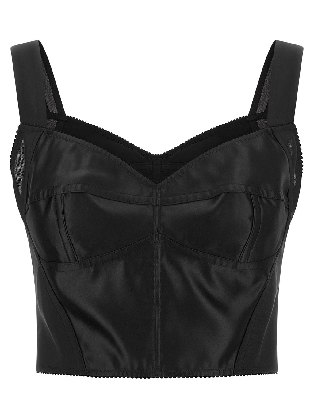 Black Polyamide Tank Tops