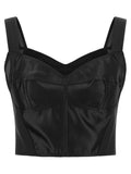 Black Polyamide Tank Tops