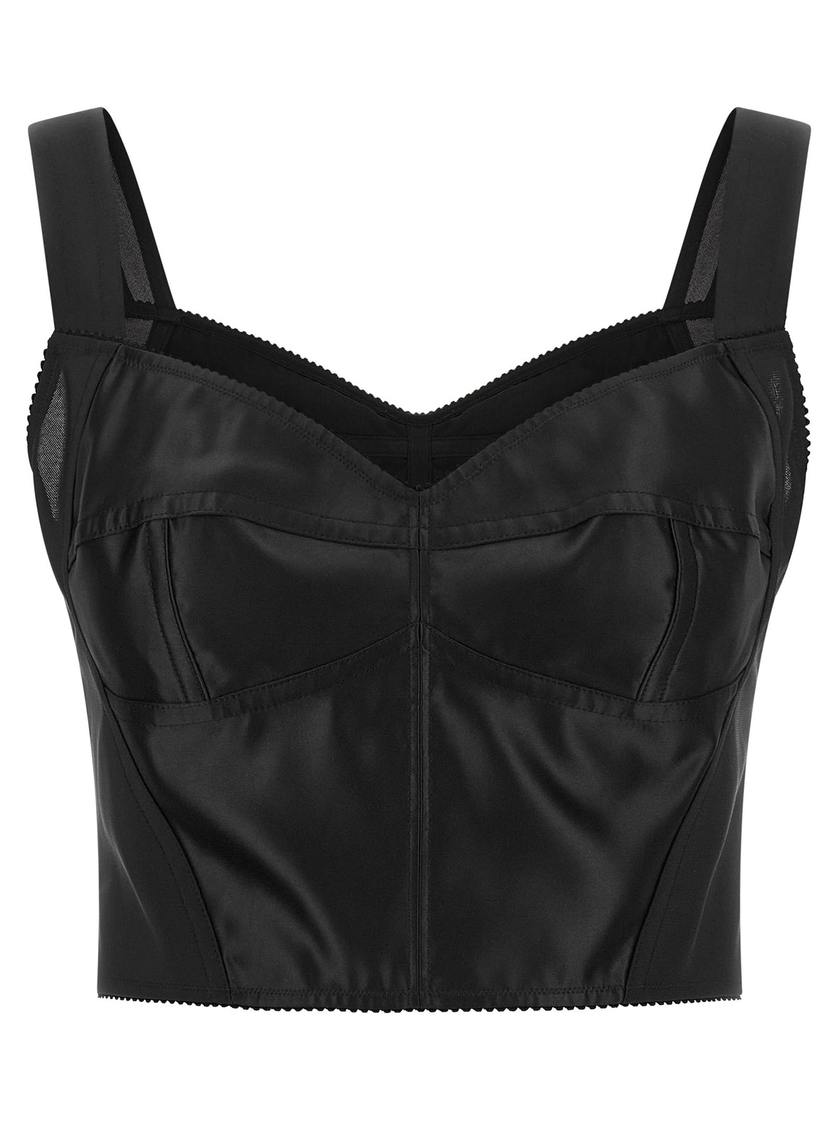 Black Polyamide Tank Tops
