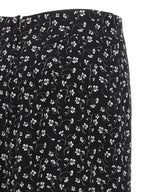 Bicolor Silk Midi Skirt