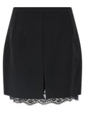 Black Virgin Wool Long Skirt
