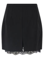 Black Virgin Wool Long Skirt