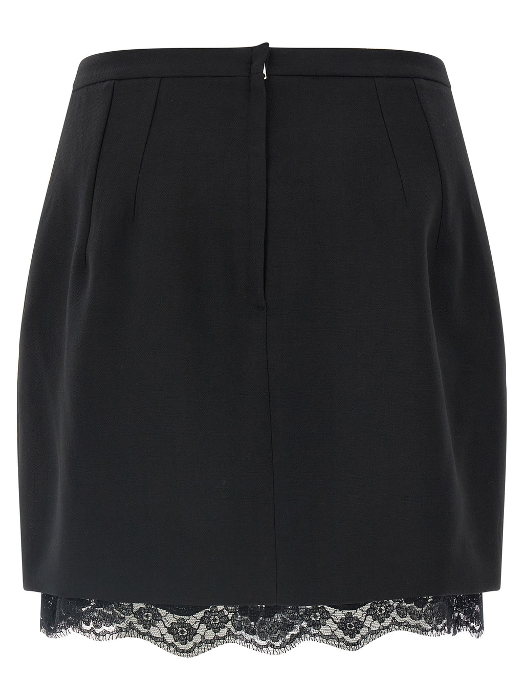 Black Virgin Wool Long Skirt