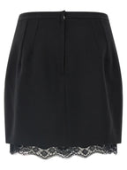 Black Virgin Wool Long Skirt