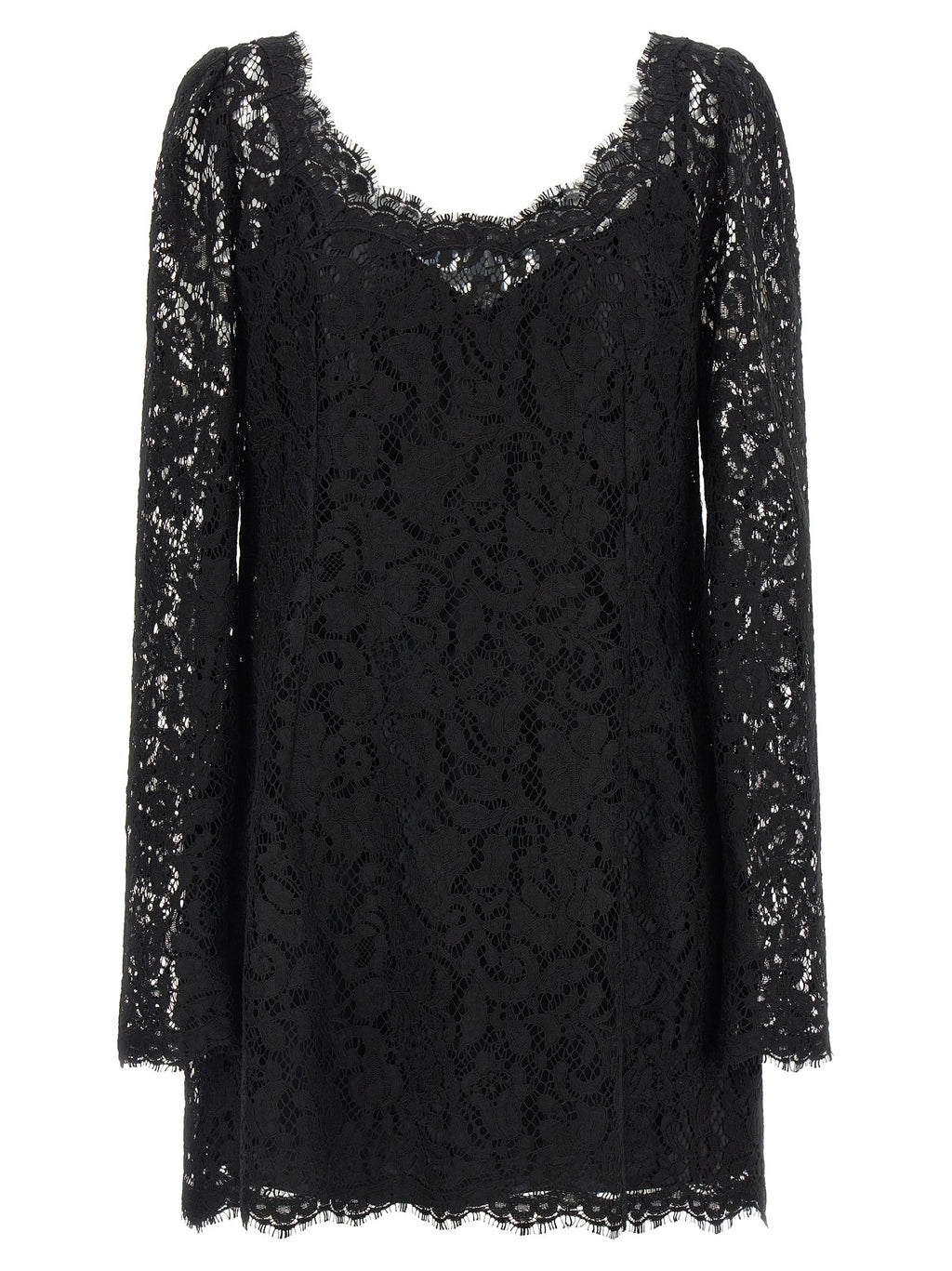 Black Cotton Short Dress