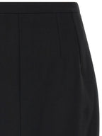 Black Virgin Wool Long Skirt