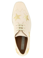 White Polyester Wedge Sandals