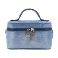 Blue Polyester Crossbody Bag