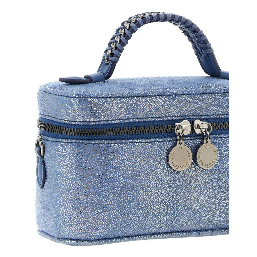 Blue Polyester Crossbody Bag