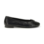 Black Calf Leather Bos Taurus Ballet Flats