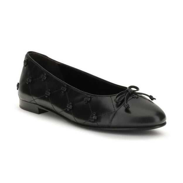 Black Calf Leather Bos Taurus Ballet Flats