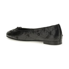 Black Calf Leather Bos Taurus Ballet Flats
