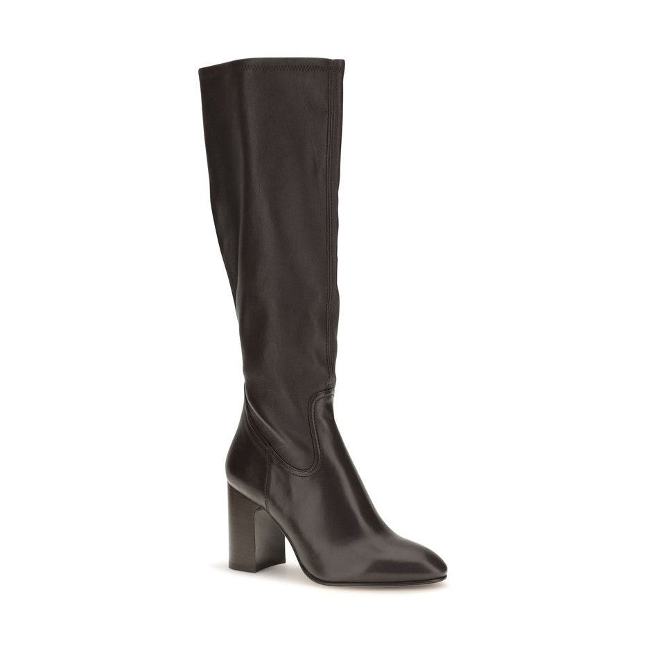 Black Calf Leather Bos Taurus High Heel Boots