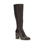 Black Calf Leather Bos Taurus High Heel Boots