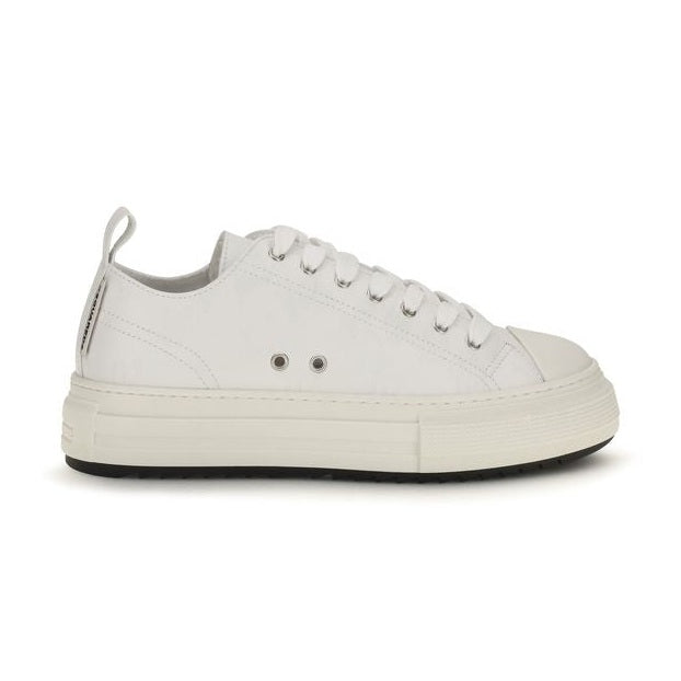 White Polyethylene Platform Sneakers