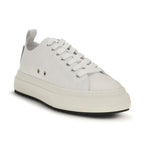 White Polyethylene Platform Sneakers