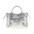 Silver Lamb Leather Handbag