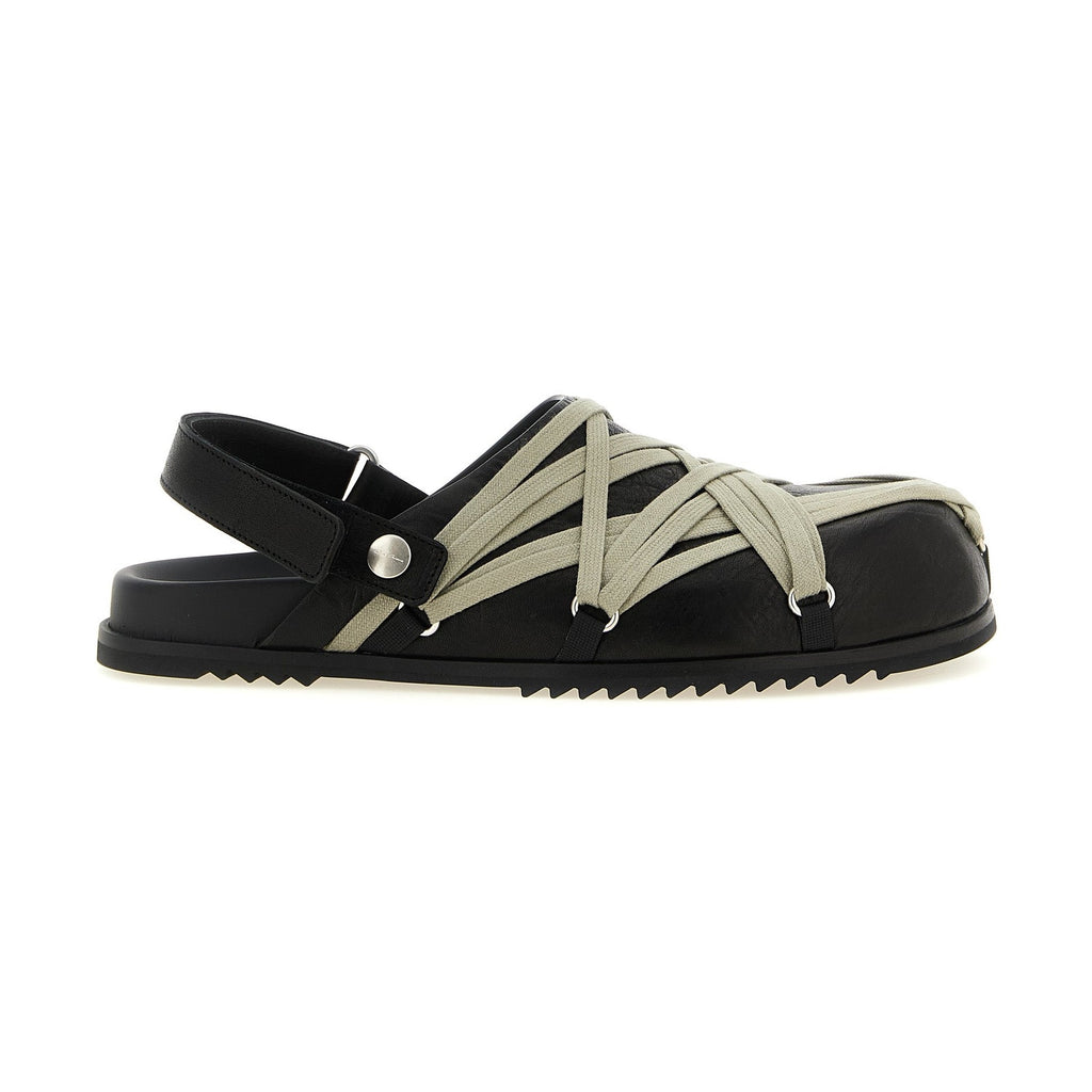 Black Ramie Mules