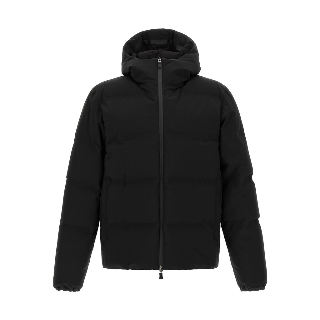 Black Polyamide Full-Length Jacket