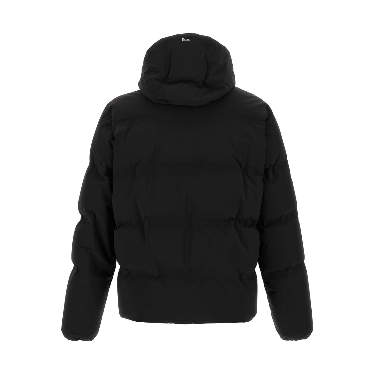 Black Polyamide Full-Length Jacket