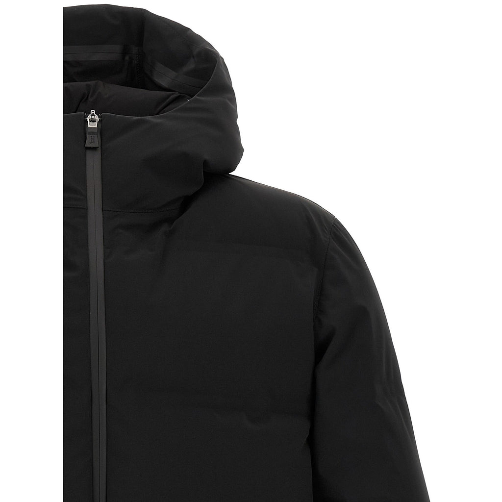 Black Polyamide Full-Length Jacket