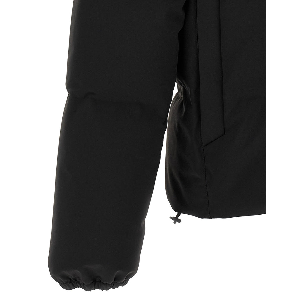 Black Polyamide Full-Length Jacket