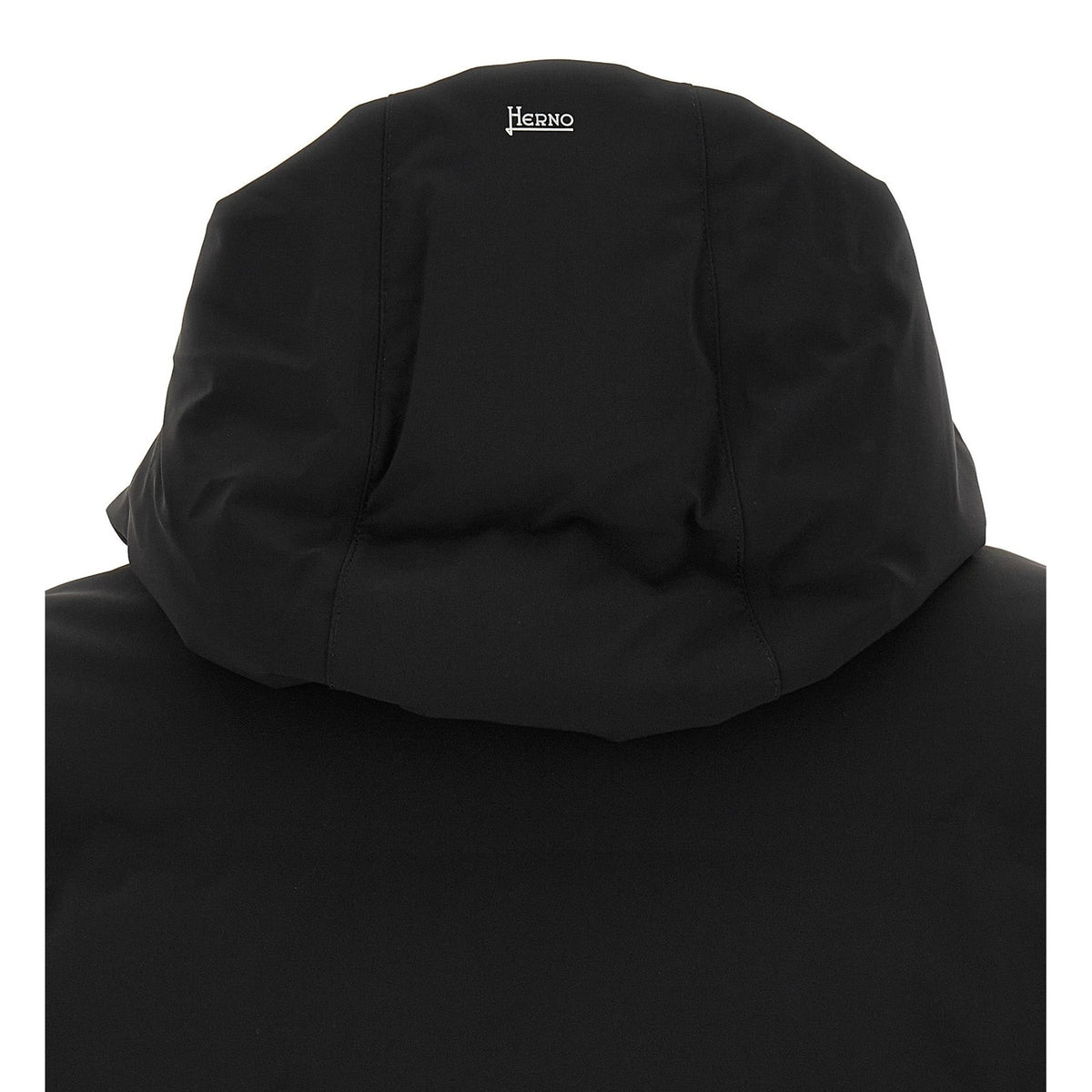 Black Polyamide Full-Length Jacket