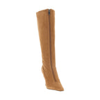 Beige Lamb Leather Over The Knee
