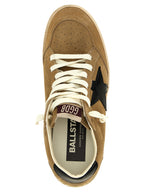 Beige Cowhide Low Top Sneakers