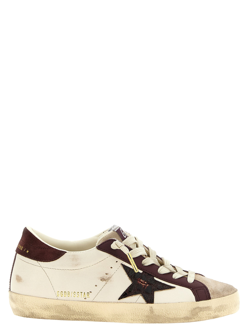Bordeaux Leather Low Top Sneakers