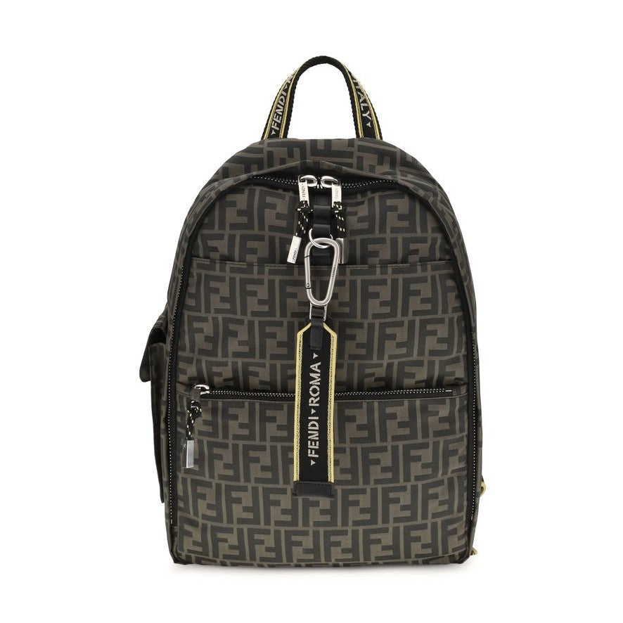 Brown Polyester Backpack