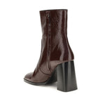 Bordeaux Calf Leather Bos Taurus Ankle Boots