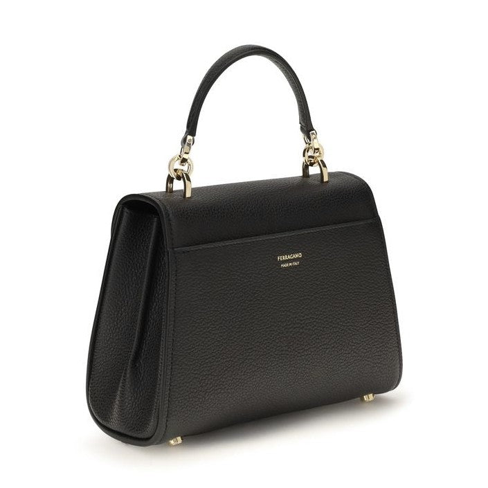 Black Calf Leather Bos Taurus Handbag